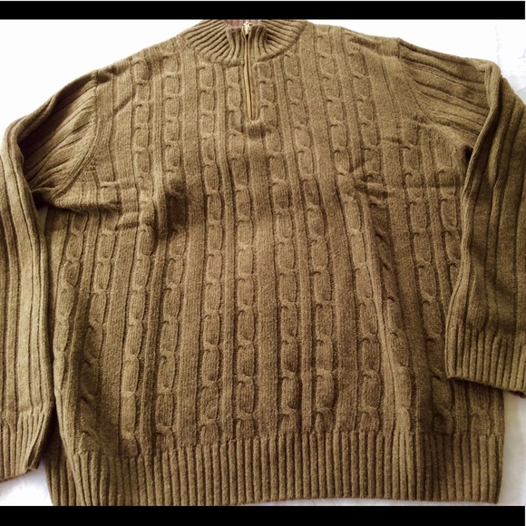 Beautiful Italian made Wool Cable Knit Quarter Zip - Picture 5 of 7